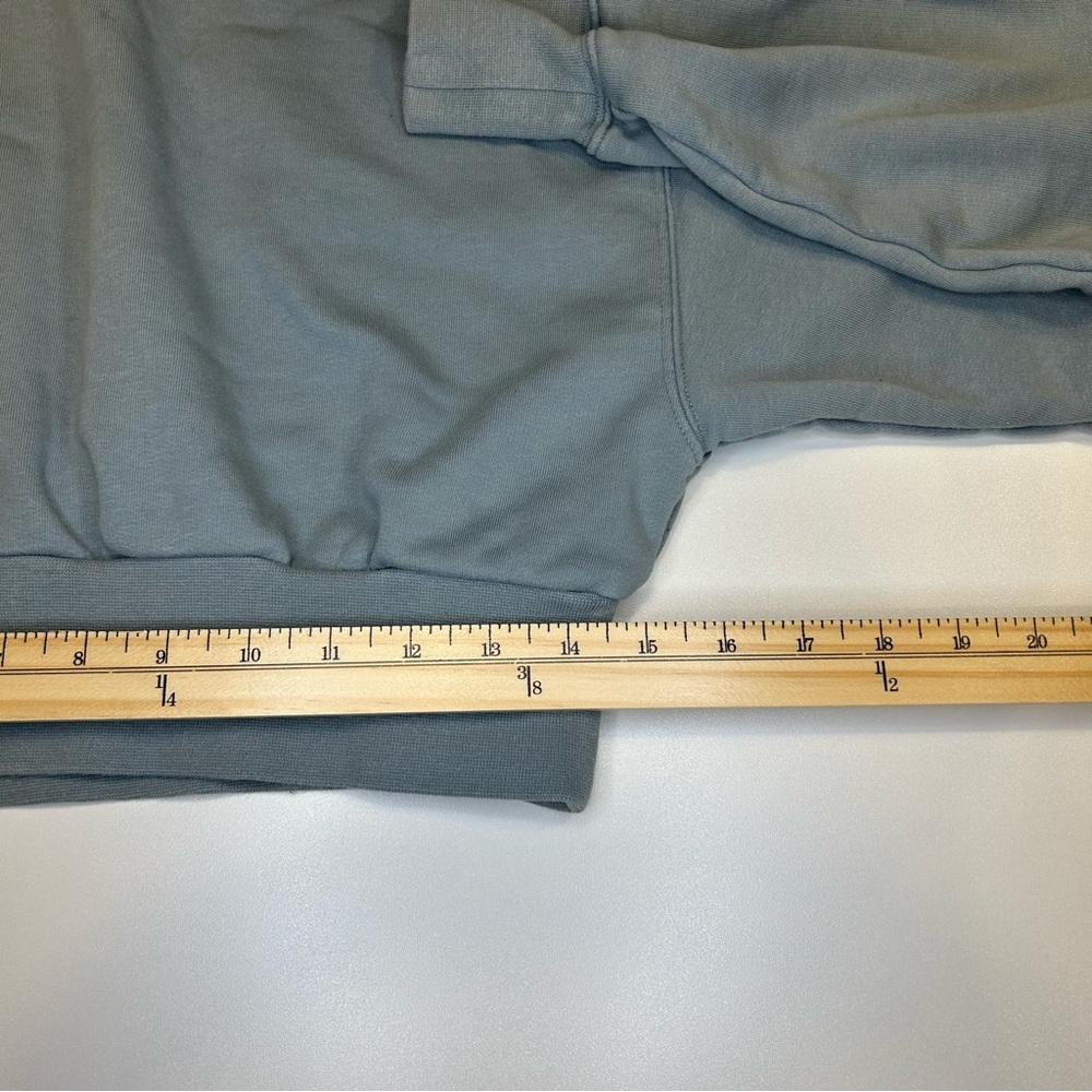 Aritzia TNA Blue Airy AF Fleece Cropped Hoodie Women’s Size Medium - Picture 9 of 10